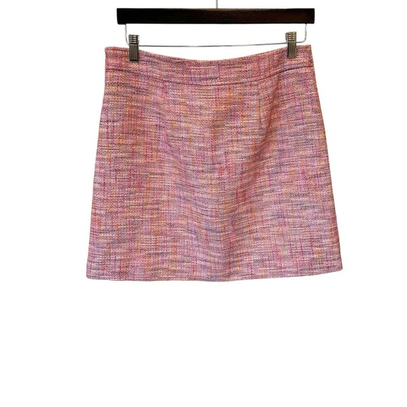 ANN TAYLOR LOFT‎ Women's Pink Petite Tweed Pocket Shift Skirt Size 8 - Picture 5 of 11